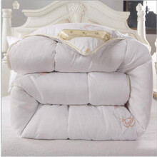 佰臻家纺  加厚保暖全棉羊毛被冬被 床上用品单人双人被芯被子 全棉羊毛被(白色) 150*200CM总重6斤