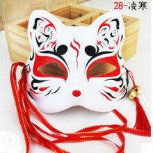 彩绘狐狸面具日式和风妖猫二次元动漫男女自拍舞会抖音同款 018#