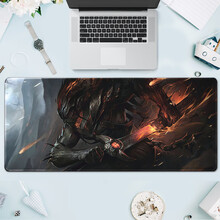 镇魂歌  鼠标垫超大号游戏电竞动漫二次元女生鼠标垫键盘垫加厚桌垫 黑夜使者亚索 400*900*5mm