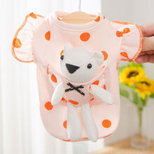 嘻皮狗立体小熊狗狗衣服薄款夏季猫咪宠物泰迪博美比熊猫咪小型幼犬夏天 粉色 L(建议体重8-10斤)