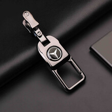 汽车钥匙扣钥匙链男高档锁匙扣腰挂适用于奔驰宝马奥迪大众本田钥匙环钥匙圈女创意车钥匙挂件男礼品钥匙套 标准款钥匙扣【经典黑】