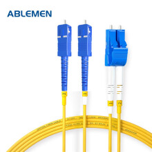 ABLEMEN 光纤跳线LC-SC 5米单模双芯 收发器 交换机光纤线跳线室内线延长线尾纤
