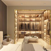 皮阿诺全屋定制衣帽间整体衣柜玻璃门轻奢风 整体家具定做预付金