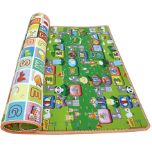 宝宝爬行垫婴儿童爬爬垫无味拼接地垫泡沫游戏毯家用客厅环保玩具 双面图案:方格字母+大富翁 180厘米*120厘米*厚度0.5厘米