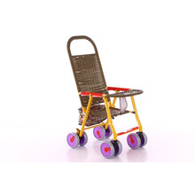 婴儿藤编推车轻便竹藤仿藤椅小孩宝宝BB竹编小儿童可坐手推车 款