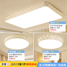 2019年新款客厅灯简约现代长方形led吸顶灯套餐组合卧室灯具 套餐13 两室一厅