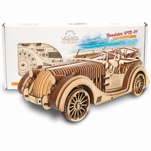 乌克兰ugears木质机械传动车模型拼装组装立体拼插玩具汽车生日礼物礼品送男朋友安装敞篷跑车 原厂包装(未拼装)