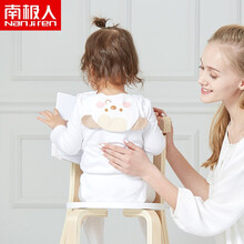 南极人（Nanjiren）纯棉宝宝隔汗巾婴儿吸汗巾纱布0-1-4-6岁幼儿园儿童垫背巾 三条装（四层） 19*39cm