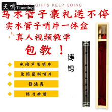天鸣（Tianming）包教乌木管子初学D调门齐全送免修哨片教学资料 铸锡大G单管+塑料哨片+芦苇哨片