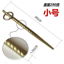 不锈钢狗链子大型犬中型犬小型犬铁链项圈狗绳防咬马犬栓狗链地钉 拴狗地钉小号 直径1.3CM