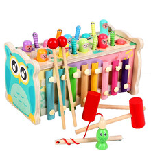 打地鼠敲击玩具大号双锤木制亲子互动婴幼儿童宝宝早教益智玩具3-4-5-6周岁男女小孩生日礼物 多功能打地鼠