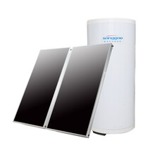 桑高(SANGGAO)承压分体式太阳能热水器家用平板全自动电加热一体可配空气能别墅家庭洗浴中心  炫舞系列_含配件包+送货上门（自提补贴 蓝膜集热器_承压120L(2-4人)