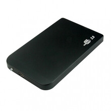 移动硬盘盒USB2.0笔记本串口2.5英寸SATA机械固态 金属外壳外接盒 黑色