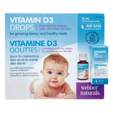 伟博Webber 维生素D3滴剂 婴儿VD乳钙Ddrops  加拿大原装进口  15ml 一盒装