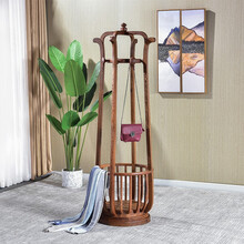 寻古红木家具非洲鸡翅木（学名：非洲崖豆木）落地衣帽架实木新中式卧室落地挂衣架Q 直径57*高187cm