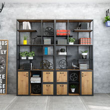 唐仪 隔断置物架客厅餐厅咖啡厅 loft工业风隔断屏风铁艺实木隔板简约落地博古架 长80*宽30*高200