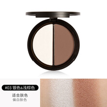 菲鹿儿（FOCALLURE） 高光修容粉双色组合粉饼阴影粉底 3#象牙白 适合肤色偏白