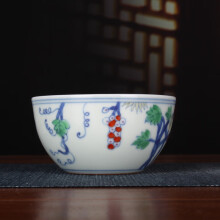 成化斗彩葡萄杯】价格_成化斗彩葡萄杯图片- 京东