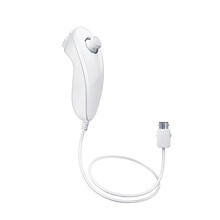 利乐普 WII经典手柄 PRO WII左右手柄加速手柄 牛角柄wii游戏手柄 wii手柄充电电池座充 左弯柄单个（白）