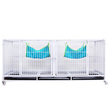 繁殖笼养殖笼 隔断猫笼狗狗笼子中型犬小型犬泰迪金毛萨摩宠物用品子母笼跑床寄养笼 白色 单层156*76*69CM