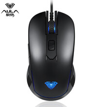狼蛛（AULA）G502 有线鼠标 游戏鼠标 七彩光呼吸灯发光鼠标电脑鼠标 电竞鼠标 有声版 黑色