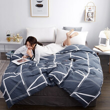 南极人家纺 全棉被套单件 纯棉斜纹被罩1.8m单双人1.5米学生宿舍单人被套床上用品单双人被罩 异域空间 150*200cm