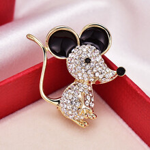 命年生肖老鼠胸针女高档ins潮个性可爱日系高档胸花别针西装大衣配饰