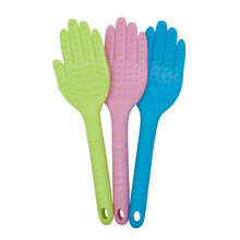 【7仓当次日达】养生拍打棒 经络拍痧按摩棒 环保硅胶拍打板 健康敲打锤子捶背器按摩捶 粉色