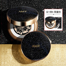 安美（amy）气垫bb霜 蘑菇黑金粉底膏 持久控油提亮保湿粉底液女学生遮瑕bb霜 23#自然色 适合任何肤色 裸妆