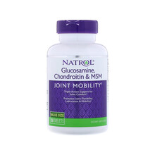 Natrol 葡萄糖胺软骨素和甲磺酰甲烷膳食补充剂 维持软骨健康关节舒适骨骼健康 150片