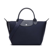 珑骧 LONGCHAMP 女士LE PLIAGE NEO系列织物短柄手提单肩斜挎包饺子包海军蓝色小号 1512 598 006