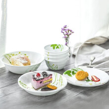 美国康宁CORELLE 欧洲香草餐具套装9件组 盘子碗套装家用 新婚乔迁送礼 礼盒装 欧洲香草9-EH