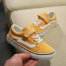 回力童鞋儿童帆布鞋2020春季新款韩版中大童男童休闲鞋女童单鞋潮 008黄色 32码210/内长约20.5cm
