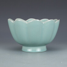 【芠拉】宋汝窑青釉温酒碗仿古瓷器古董古玩收藏真品包老保真摆件五大名窑