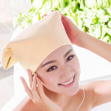 丽尔家干发巾鹿皮 擦头发速干鹿皮巾 超强吸水不掉毛 加厚大号包头巾 健身房吸汗运动毛巾清凉 大桶黄平干发巾