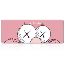 鼠标垫超大号ins潮牌联名个性定制订做加厚游戏电脑办公键盘垫桌垫 粉大头 300*800*3mm