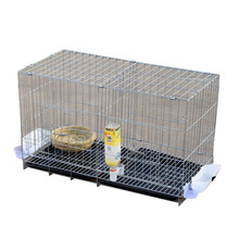 筱宠QX18鸽子笼养殖笼鸽子配对笼笼子大型大号繁殖鸽笼折叠鸽子笼家用 带隔断80*40*47粪盘+食具+草窝