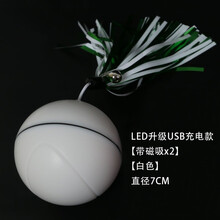 抖音同款猫咪玩具球led闪光球激光逗猫球自嗨猫玩具发光自动变向 充电款带替换头白色