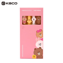 KACO 布朗熊可妮兔限定锐吉中性笔套装按动式0.5mm创意卡通可爱超萌少女心水笔ins清新简约文具 四支装
