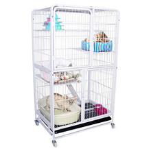 贝尼熊 猫笼子大号 猫别墅猫咪笼子大号幼猫猫笼成猫繁殖猫舍三层四层猫用品 白色大四层 长78宽54高157cm  带侧门