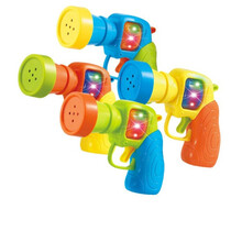 1-2-3岁小孩电动音乐枪声光小男孩儿童玩具宝宝玩具枪 11厘米迷你小枪1把 送电池