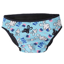 宠物狗狗生理裤柯基尿不湿母狗泰迪月经裤大狗防骚扰卫生裤 蓝兔子 XXL适合68_90斤的狗狗