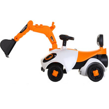 红思达儿童电动挖掘机可坐可骑挖土机玩具车宝宝挖挖机音乐工程车四轮车大号可充电0-3-4-6岁 橙色滑行版