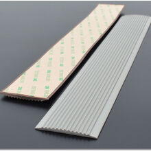 防滑条自粘楼梯PVC胶条收边条台阶贴条幼儿园防滑橡胶地板压条 灰色6CM平板宽带背胶