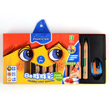 东琴良品 铅笔水彩蜡笔三合一 8色加粗儿童绘画铅笔 8色盒装