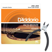 达达里奥 DAddario 民谣吉他弦EJ16 EZ900 910 920木吉他一套琴弦 EZ900盒装+剪弦钳
