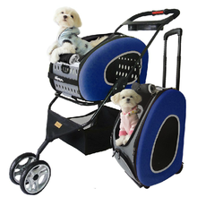 IBIYAYA依比呀呀FS1009宠物拉杆包狗拉杆包推车可折叠猫拉杆箱橙色外出用品 蓝色