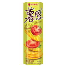 超市	orion 好丽友 薯愿 薯片清新番茄味 104g 桶装