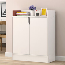 立太 鞋柜多功能简约现代阳台进门口入户隔断组合家用玄关简易木质门厅柜收纳柜小架子 58cm白色