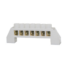 天旭零地排7孔 桥型零排 零线端子 白色塑料套 6*9配电箱用铜接线端子 20个